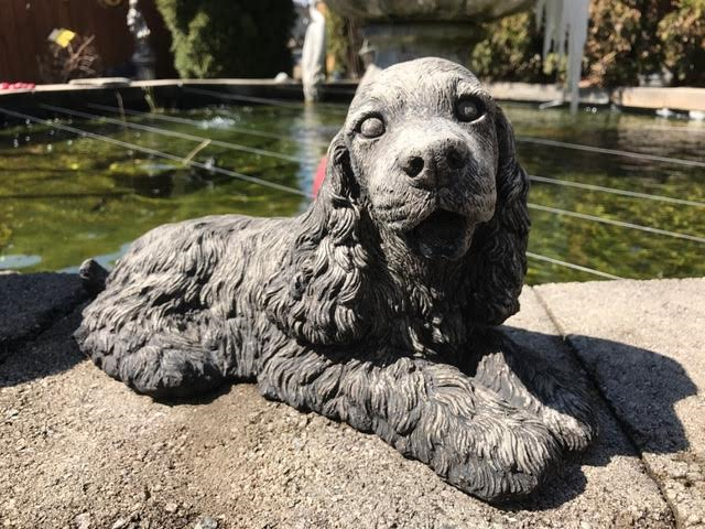 Harpers Statuary & Water Gardens - Lying Cocker Spaniel