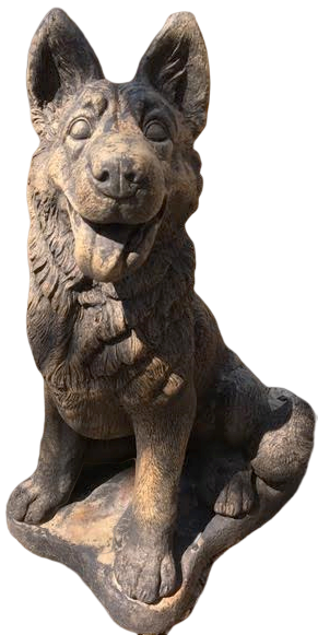 Harpers Statuary & Water Gardens - Sitting German Shepherd